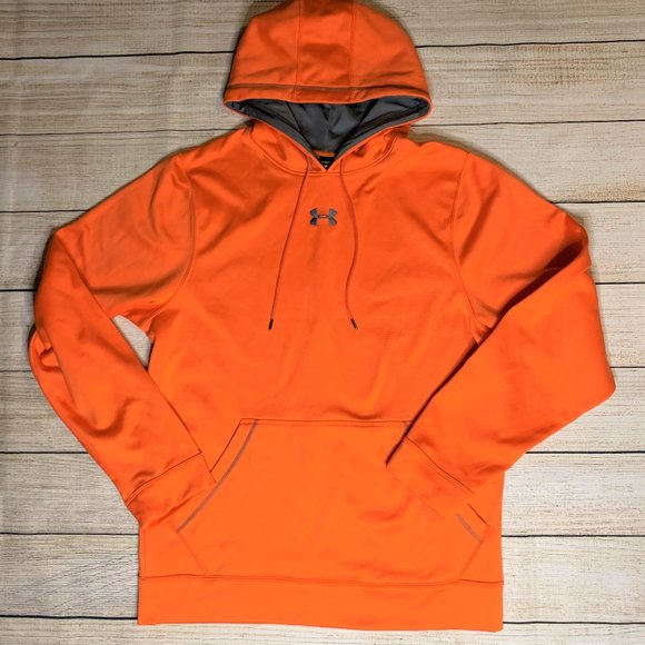 mens orange under armour hoodie